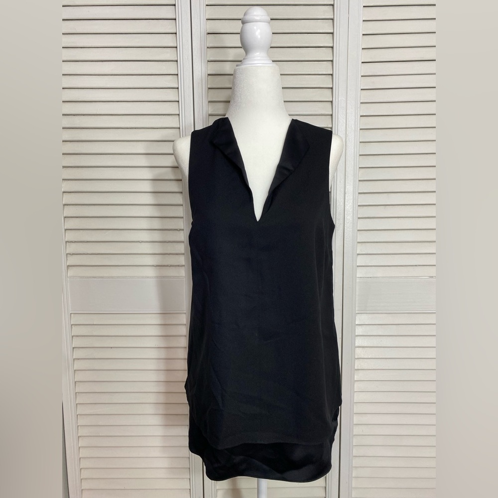 NWT Small Michael Kors Black Sleeveless V-Neck Tunic Top - Picture 2 of 7